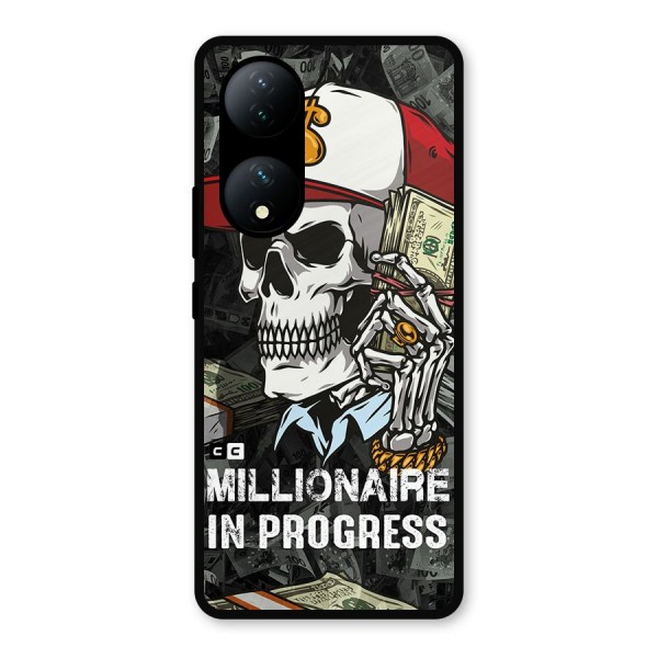 Cool Skull Millionaire In Progress Metal Back Case for Vivo T2