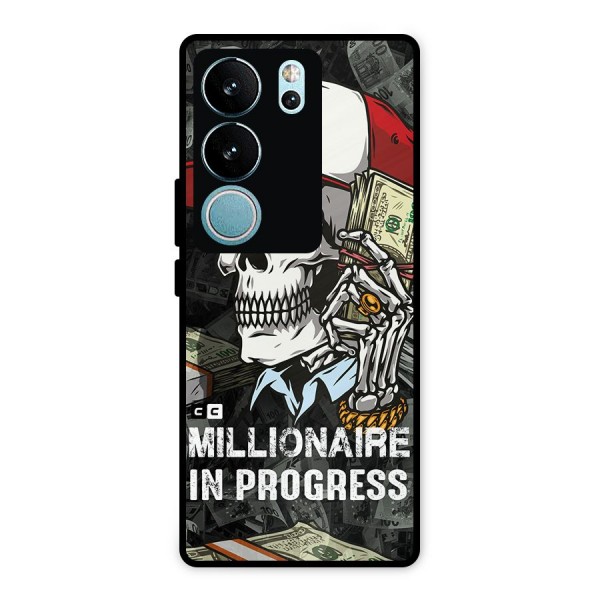 Cool Skull Millionaire In Progress Metal Back Case for Vivo V29 Pro