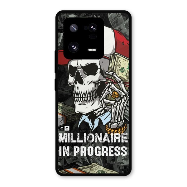 Cool Skull Millionaire In Progress Metal Back Case for Xiaomi 13 Pro