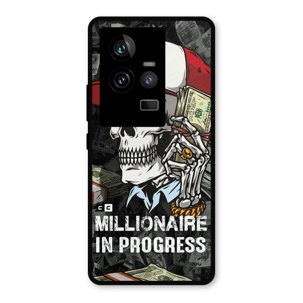 Cool Skull Millionaire In Progress Metal Back Case for iQOO 11 5G