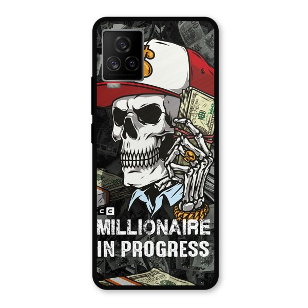 Cool Skull Millionaire In Progress Metal Back Case for iQOO 7 Legend 5G