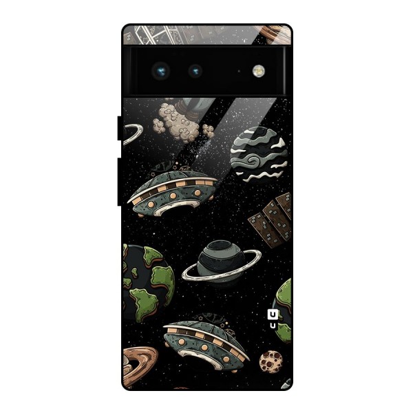 Cosmos Night Sky Anime Pattern Glass Back Case for Google Pixel 6