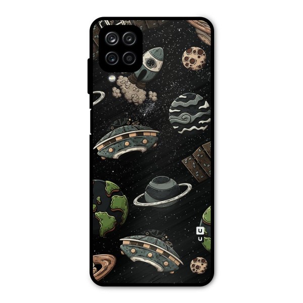 Cosmos Night Sky Anime Pattern Metal Back Case for Galaxy A12