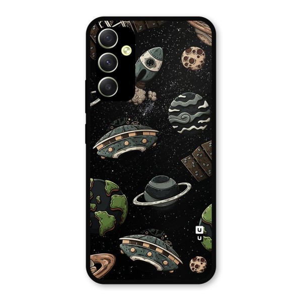 Cosmos Night Sky Anime Pattern Metal Back Case for Galaxy A34