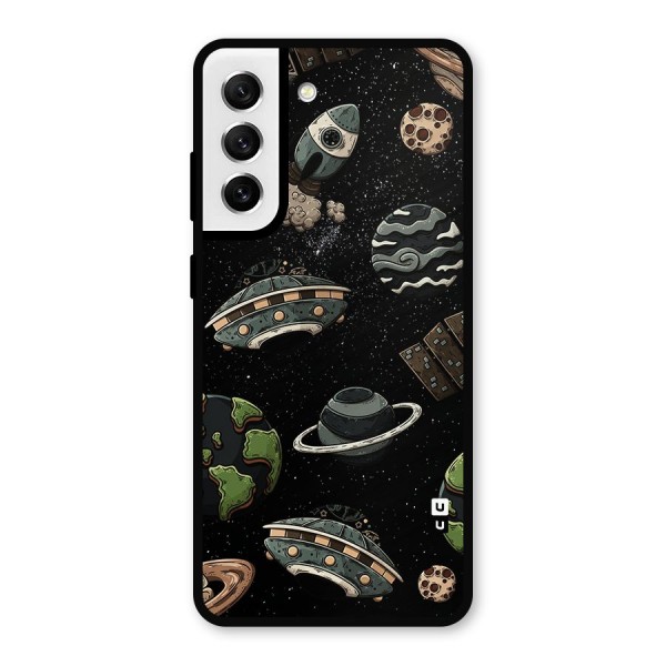 Cosmos Night Sky Anime Pattern Metal Back Case for Galaxy S21 FE 5G