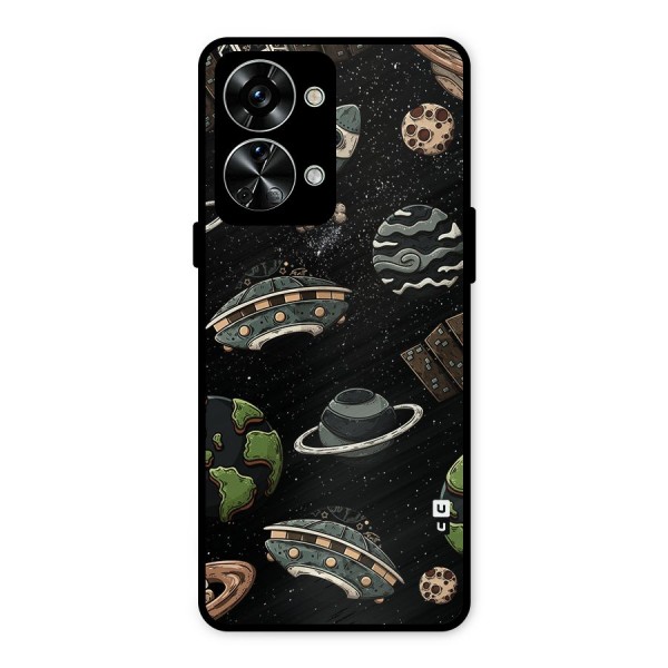 Cosmos Night Sky Anime Pattern Metal Back Case for OnePlus Nord 2T