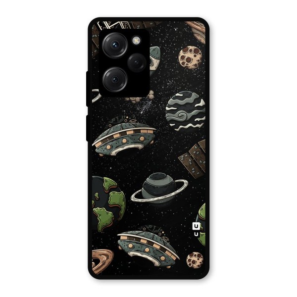 Cosmos Night Sky Anime Pattern Metal Back Case for Poco X5 Pro