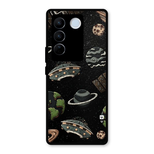 Cosmos Night Sky Anime Pattern Metal Back Case for Vivo V27