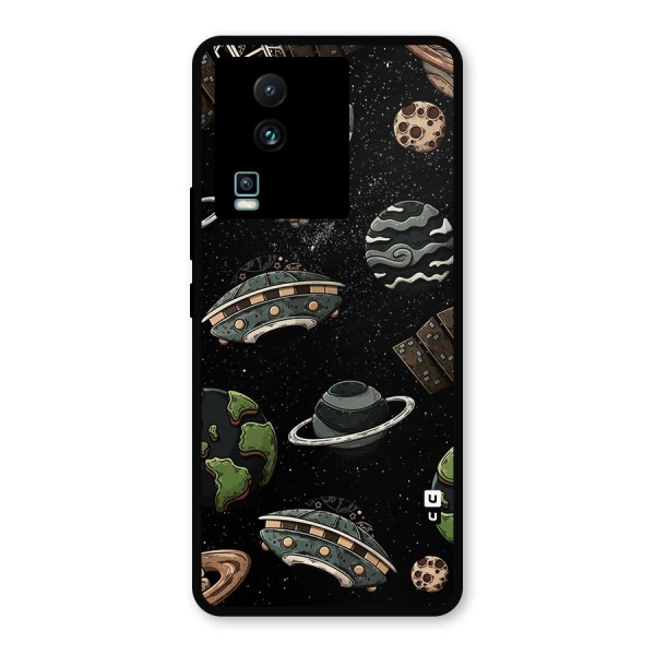 Cosmos Night Sky Anime Pattern Metal Back Case for iQOO Neo 7