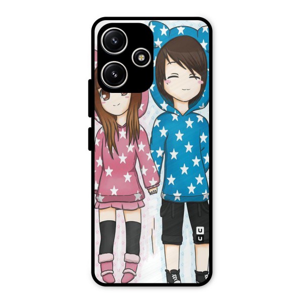 Couple In Stars Metal Back Case for Redmi 12 5G