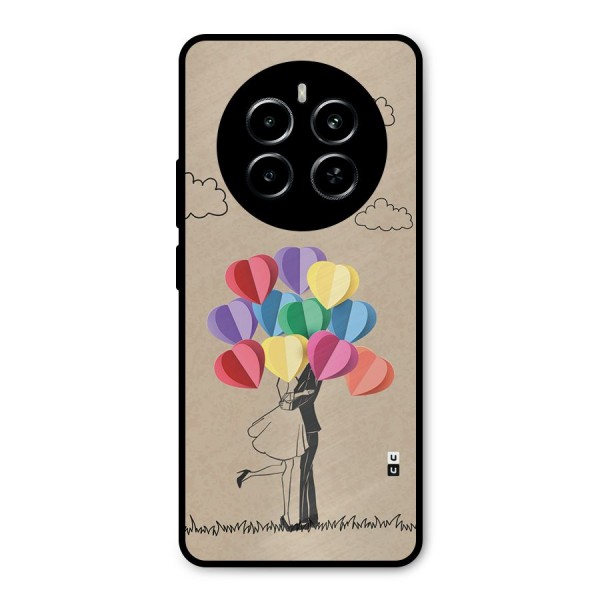 Couple With Card Baloons Metal Back Case for Realme P1