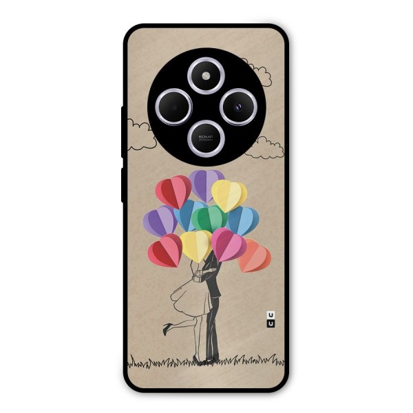 Couple With Card Baloons Metal Back Case for Redmi A4