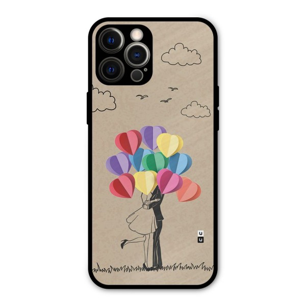 Couple With Card Baloons Metal Back Case for iPhone 12 Pro Max