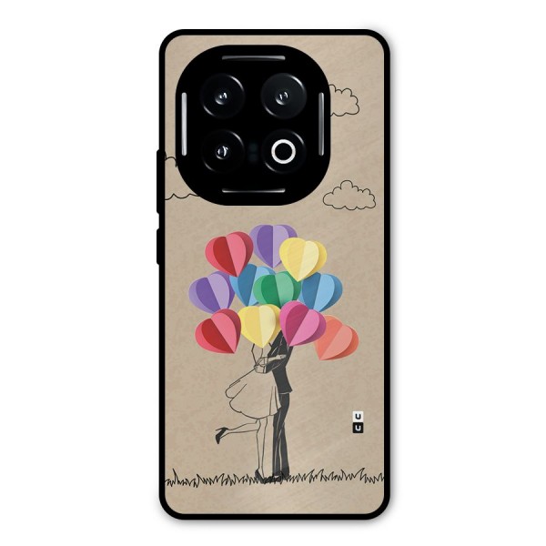 Couple With Card Baloons Metal Back Case for iQOO 13