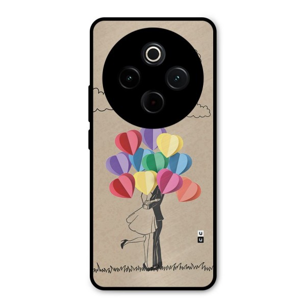 Couple With Card Baloons Metal Back Case for iQOO Z10