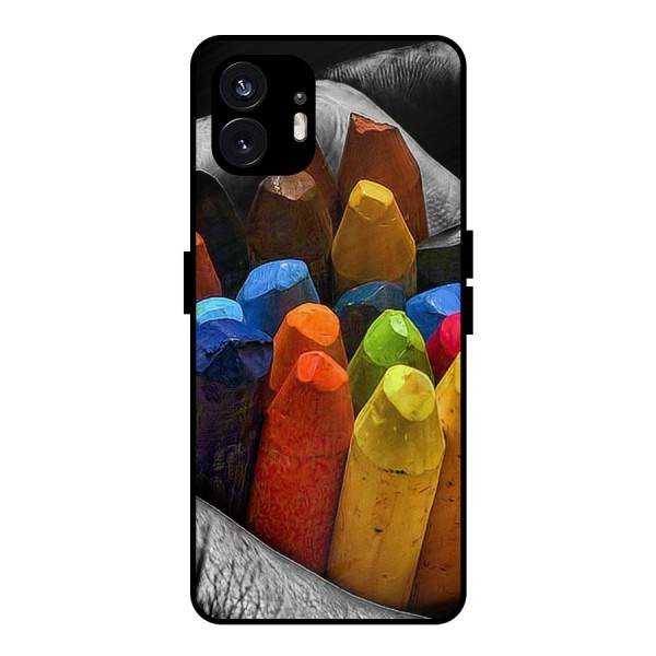 Crayons Beautiful Metal Back Case for Nothing Phone 2