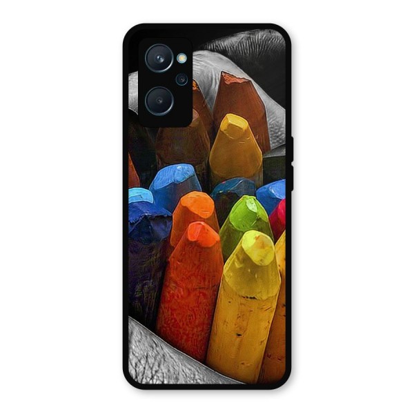 Crayons Beautiful Metal Back Case for Realme 9i
