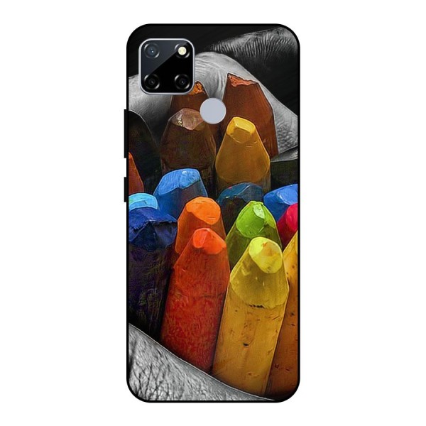 Crayons Beautiful Metal Back Case for Realme Narzo 30A