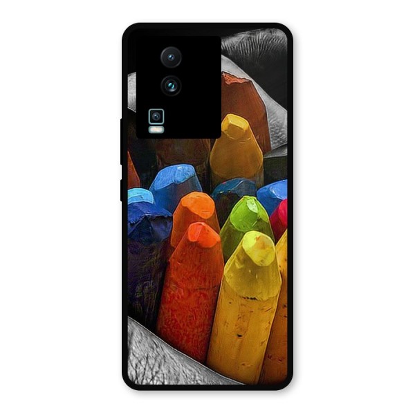 Crayons Beautiful Metal Back Case for iQOO Neo 7