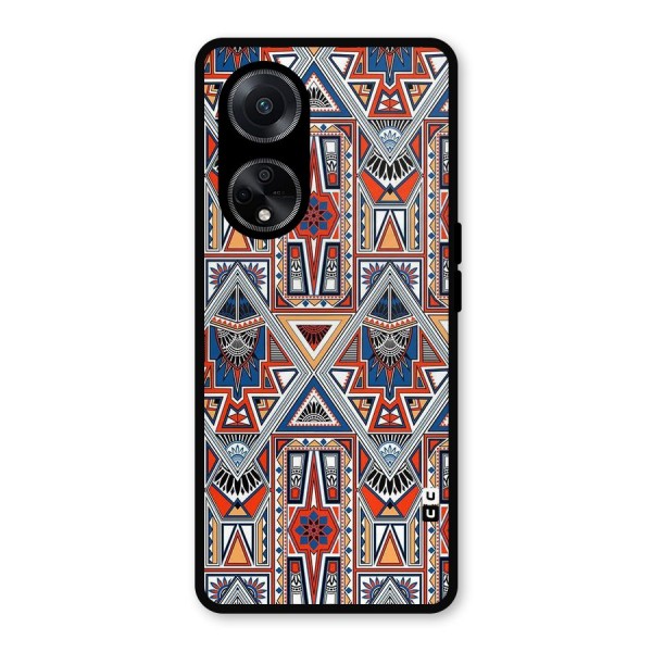 Creative Aztec Art Metal Back Case for Oppo F23
