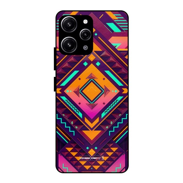 Creative Rhombus Glass Back Case for Redmi 12 4G
