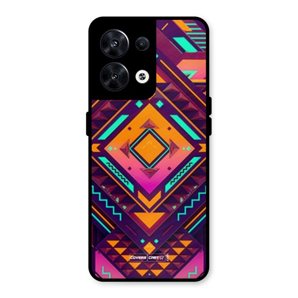 Creative Rhombus Metal Back Case for Oppo Reno8 5G