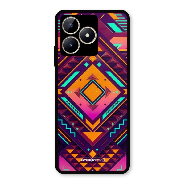 Creative Rhombus Metal Back Case for Realme C53