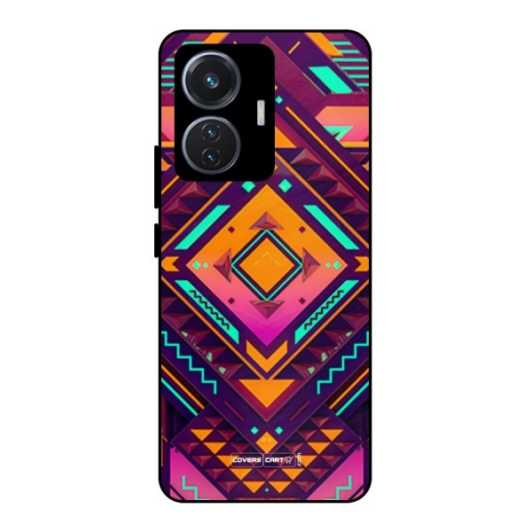 Creative Rhombus Metal Back Case for iQOO Z6 44W