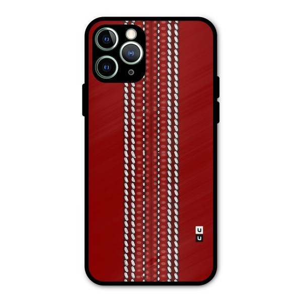 Cricket Ball Design Metal Back Case for iPhone 11 Pro Max