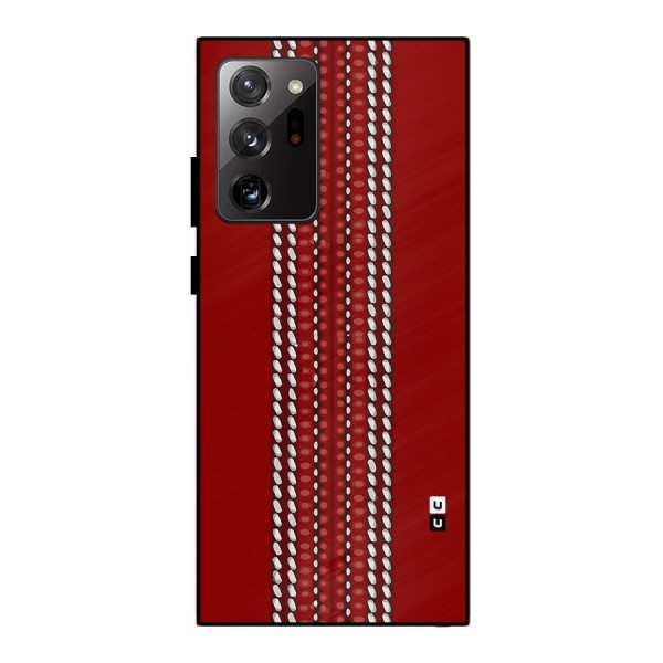 Cricket Ball Pattern Metal Back Case for Galaxy Note 20 Ultra 5G