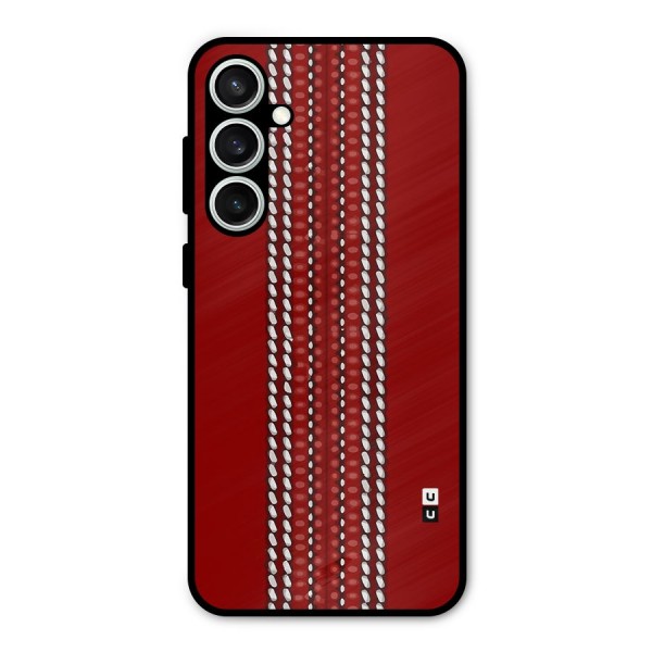 Cricket Ball Pattern Metal Back Case for Galaxy S23 FE
