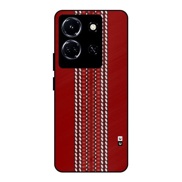 Cricket Ball Pattern Metal Back Case for Infinix Note 30 5G