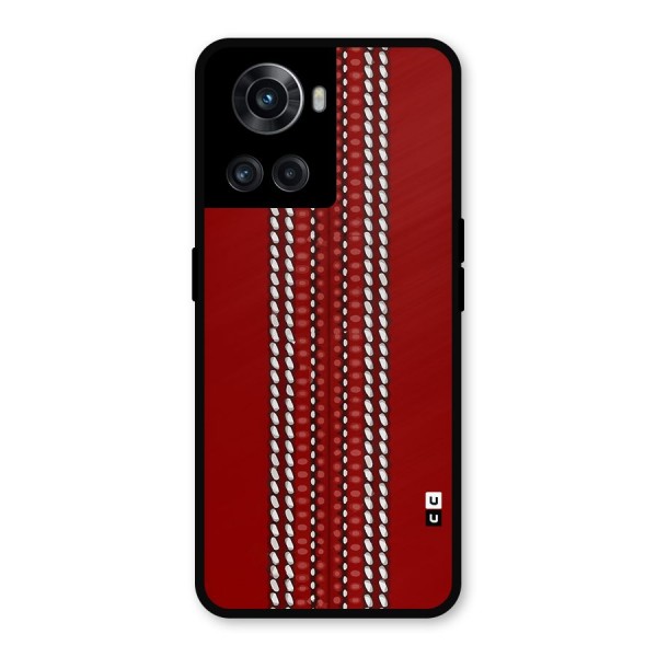 Cricket Ball Pattern Metal Back Case for OnePlus 10R