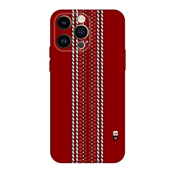 Cricket Ball Pattern Original Polycarbonate Back Case for iPhone 14 Pro Max