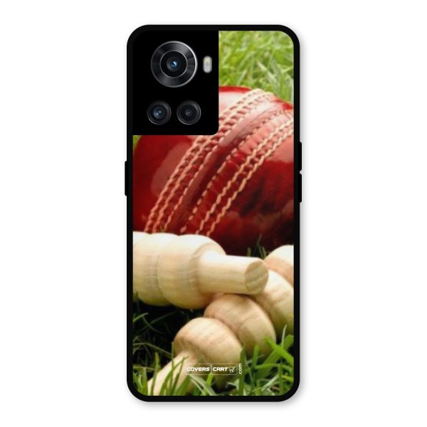 Cricket Ball and Stumps Metal Back Case for OnePlus 10R