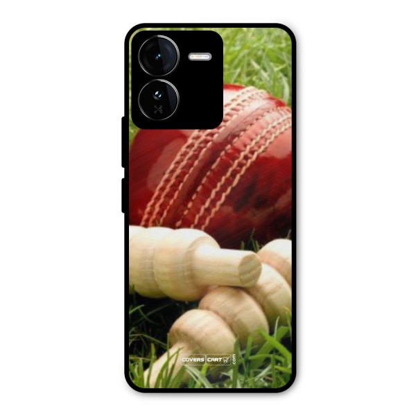 Cricket Ball and Stumps Metal Back Case for iQOO Z9