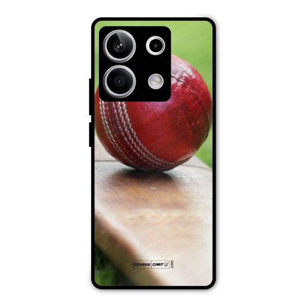 Cricket Bat Ball Metal Back Case for Redmi Note 13 5G