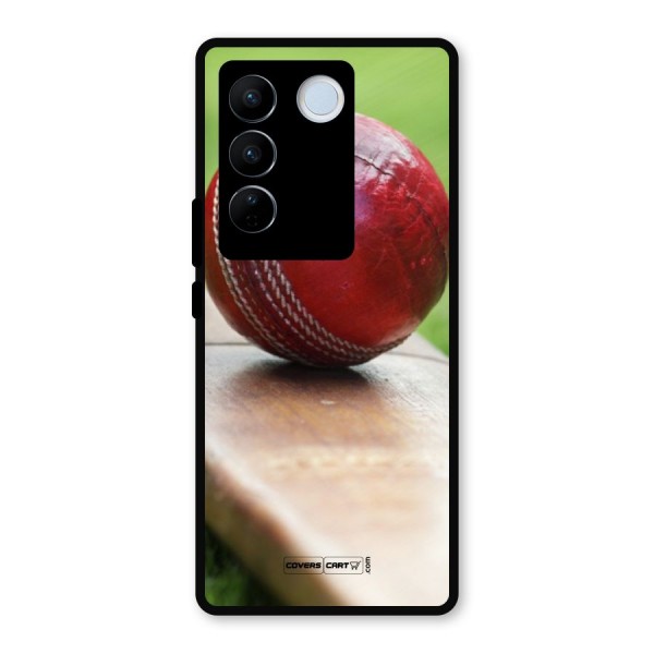 Cricket Bat Ball Metal Back Case for Vivo V27