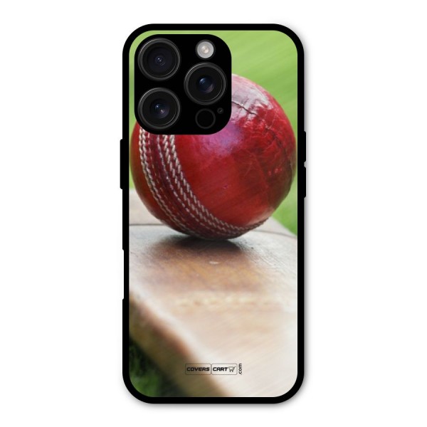 Cricket Bat Ball Metal Back Case for iPhone 16 Pro