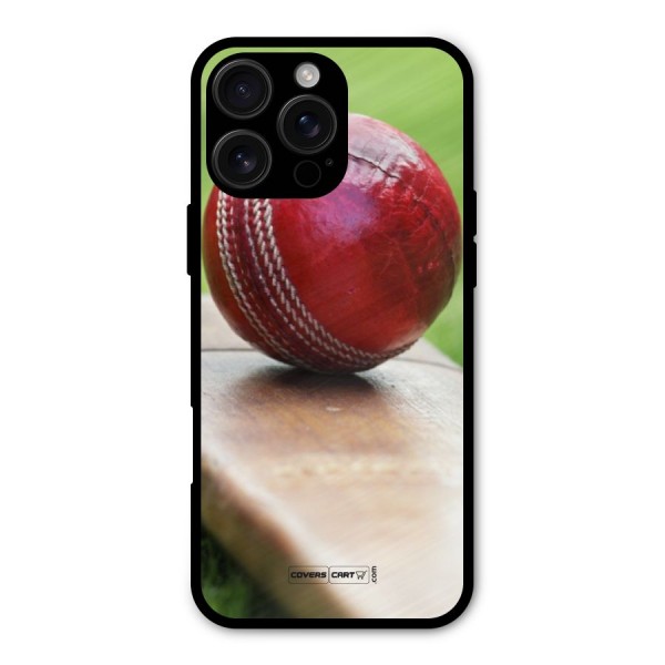 Cricket Bat Ball Metal Back Case for iPhone 16 Pro Max