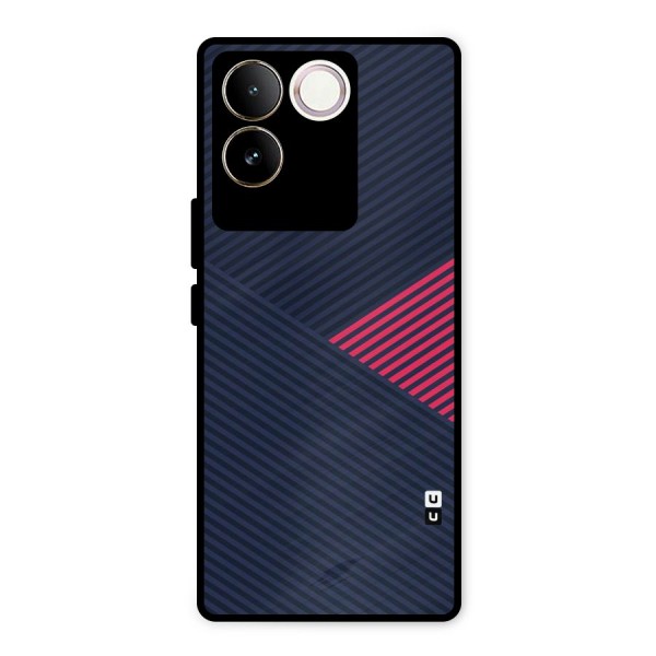 Criscros Stripes Metal Back Case for iQOO Z7 Pro