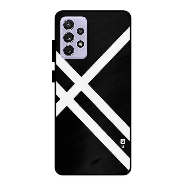 CrissCross Lines Metal Back Case for Galaxy A72