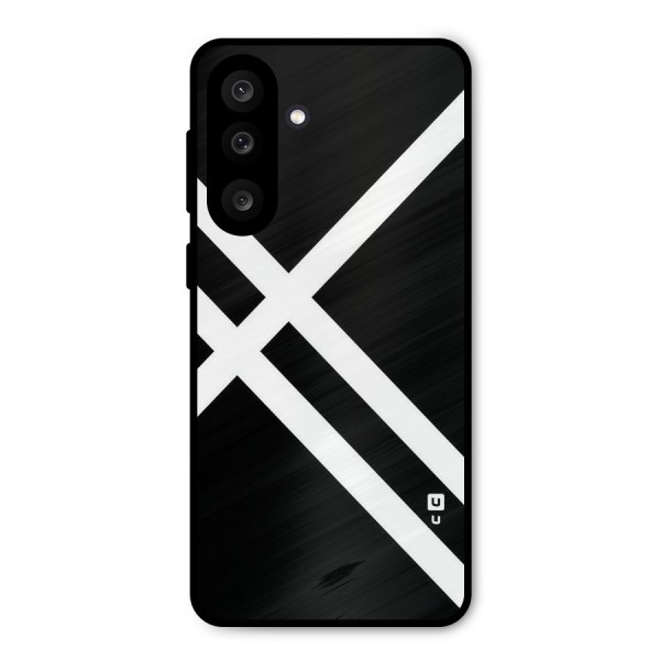 CrissCross Lines Metal Back Case for Galaxy M56