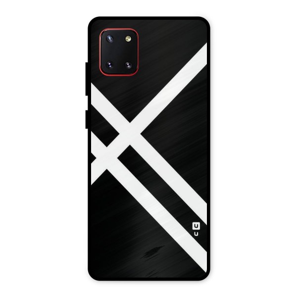 CrissCross Lines Metal Back Case for Galaxy Note 10 Lite