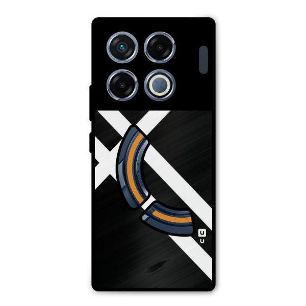 CrissCross Lines Metal Back Case for Infinix GT 20 Pro