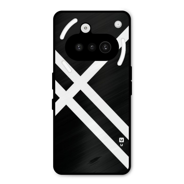 CrissCross Lines Metal Back Case for Nothing Phone 3a