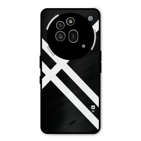 CrissCross Lines Metal Back Case for Nothing Phone 3a Pro