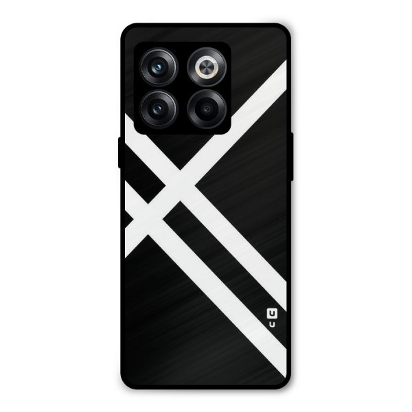 CrissCross Lines Metal Back Case for OnePlus 10T