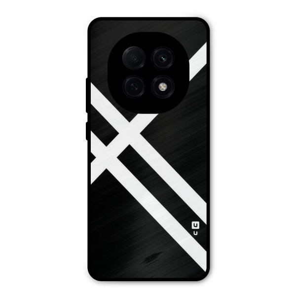 CrissCross Lines Metal Back Case for Oppo F29 Pro