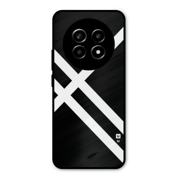 CrissCross Lines Metal Back Case for Realme 13 Pro